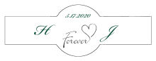 Forever Swirly Cigar Band Wedding Labels
